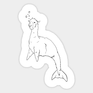 Llamaphin Outline Sticker